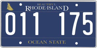 RI license plate 011175