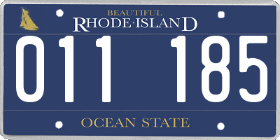 RI license plate 011185