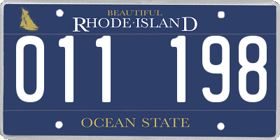 RI license plate 011198