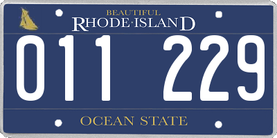 RI license plate 011229