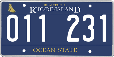 RI license plate 011231