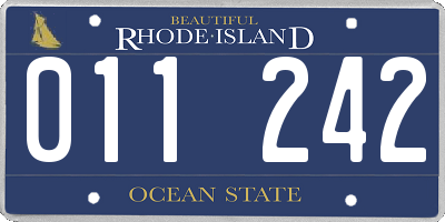 RI license plate 011242