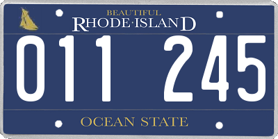 RI license plate 011245