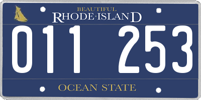 RI license plate 011253