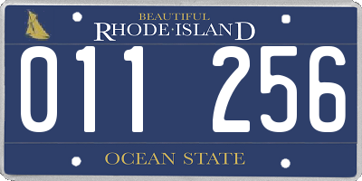 RI license plate 011256