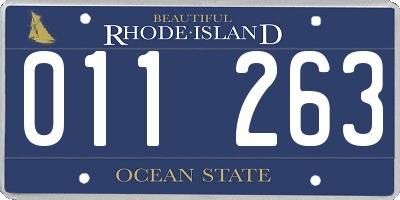 RI license plate 011263