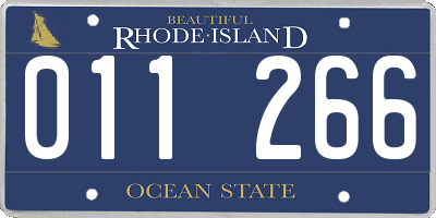 RI license plate 011266