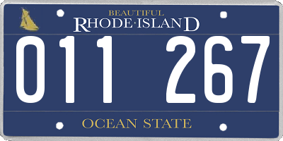 RI license plate 011267