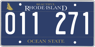 RI license plate 011271