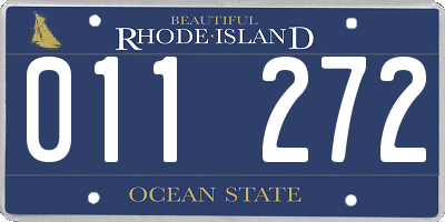 RI license plate 011272