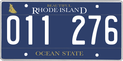 RI license plate 011276