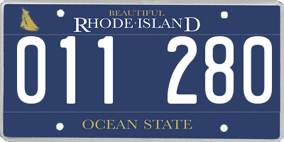 RI license plate 011280