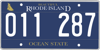 RI license plate 011287