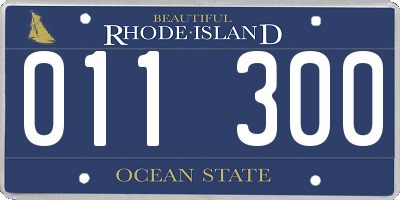 RI license plate 011300