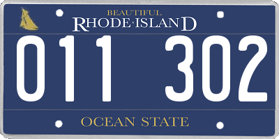 RI license plate 011302