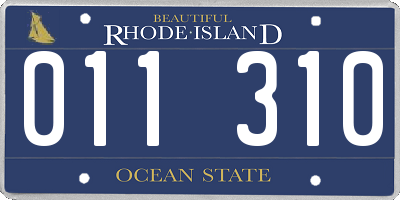 RI license plate 011310