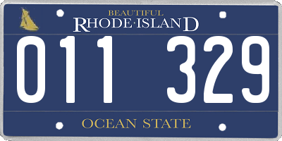 RI license plate 011329