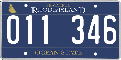 RI license plate 011346