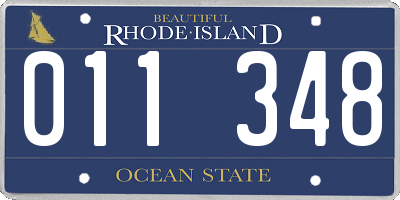 RI license plate 011348