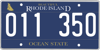 RI license plate 011350