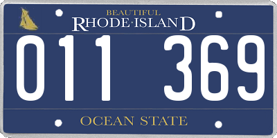 RI license plate 011369