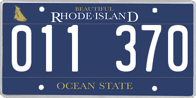 RI license plate 011370