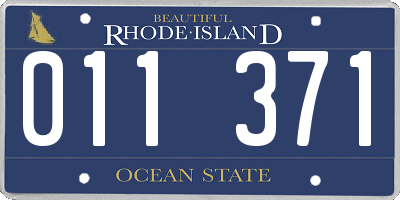 RI license plate 011371