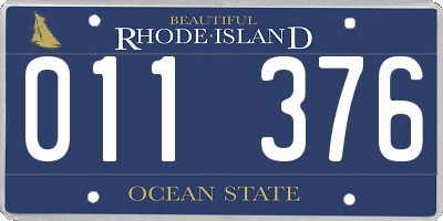 RI license plate 011376