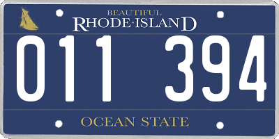 RI license plate 011394