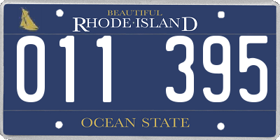 RI license plate 011395