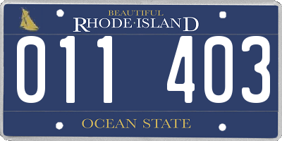 RI license plate 011403