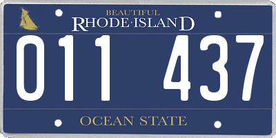 RI license plate 011437