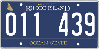 RI license plate 011439