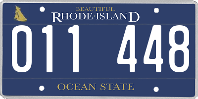 RI license plate 011448