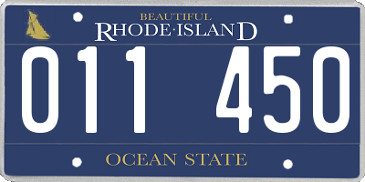 RI license plate 011450