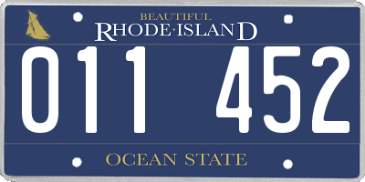 RI license plate 011452