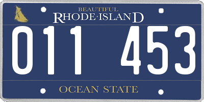 RI license plate 011453