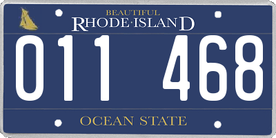 RI license plate 011468