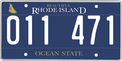 RI license plate 011471