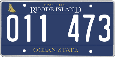 RI license plate 011473