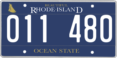 RI license plate 011480