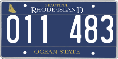 RI license plate 011483