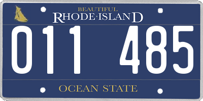 RI license plate 011485