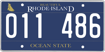 RI license plate 011486