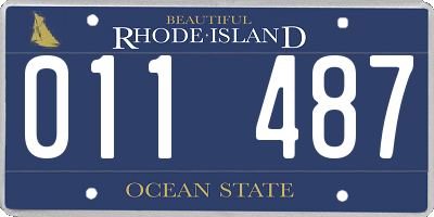 RI license plate 011487