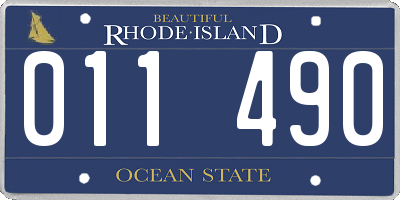 RI license plate 011490