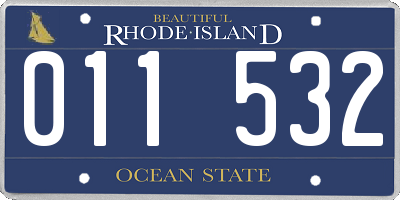 RI license plate 011532