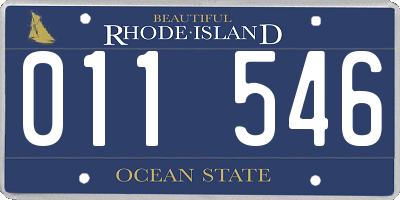 RI license plate 011546