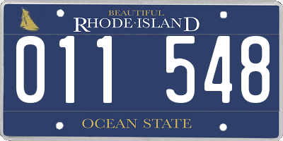 RI license plate 011548