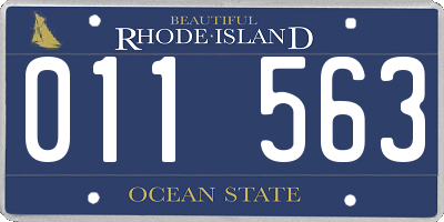 RI license plate 011563